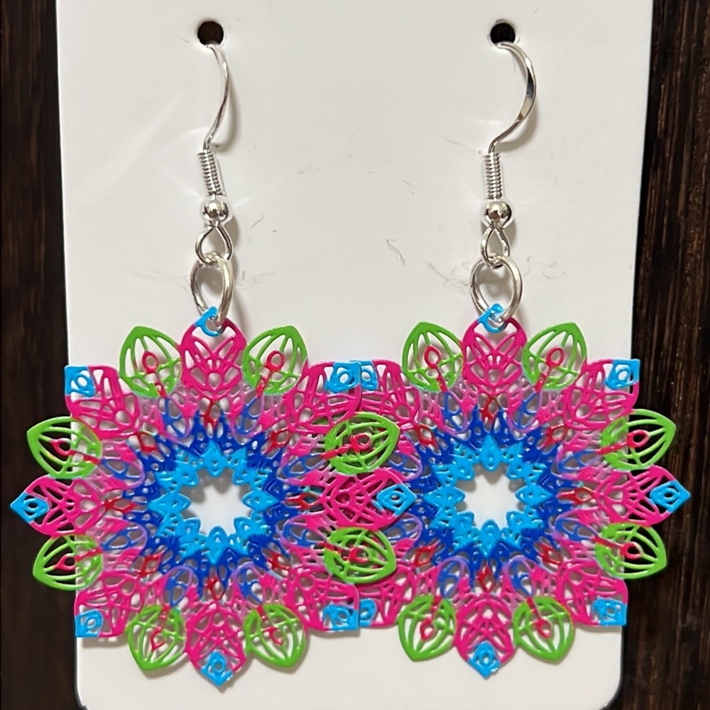 P3 - Colorful Earrings on 925 Sterling hooks